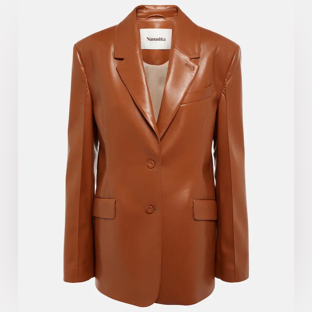 Nanushka Faux Leather oversized Blazer